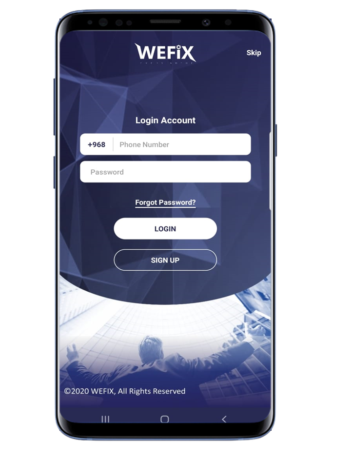 app screenshot wefix